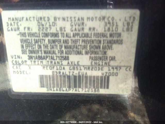 Photo 8 VIN: 3N1AB6AP7AL712588 - NISSAN SENTRA 