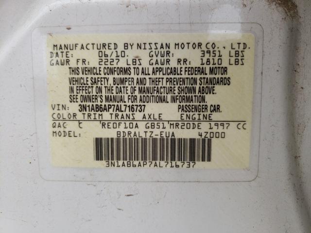 Photo 9 VIN: 3N1AB6AP7AL716737 - NISSAN SENTRA 2.0 