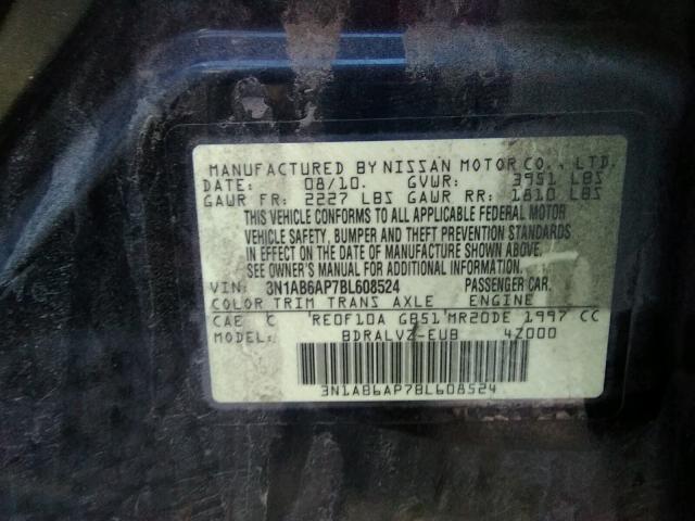 Photo 9 VIN: 3N1AB6AP7BL608524 - NISSAN SENTRA 2.0 