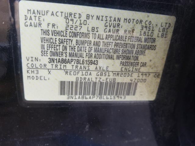 Photo 9 VIN: 3N1AB6AP7BL615943 - NISSAN SENTRA 2.0 