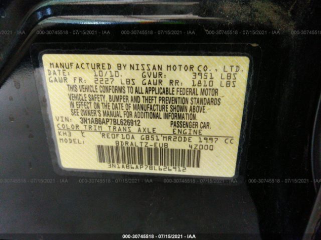 Photo 8 VIN: 3N1AB6AP7BL626912 - NISSAN SENTRA 