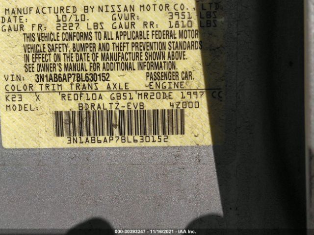 Photo 8 VIN: 3N1AB6AP7BL630152 - NISSAN SENTRA 