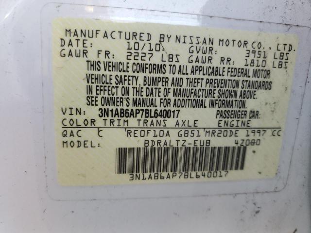 Photo 11 VIN: 3N1AB6AP7BL640017 - NISSAN SENTRA 