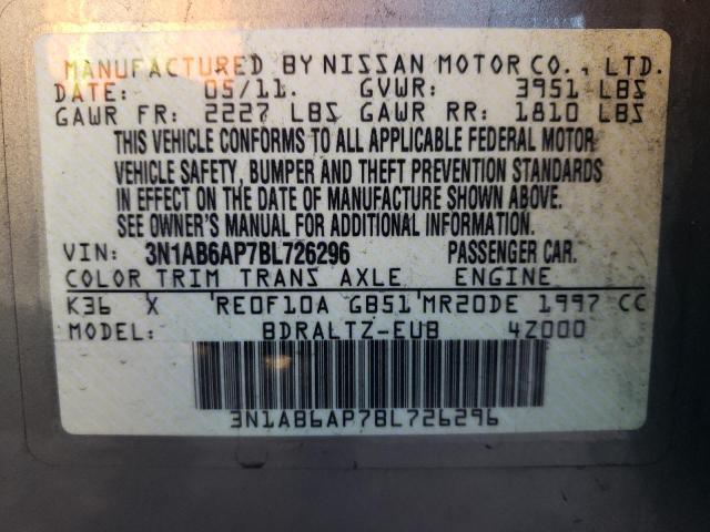 Photo 9 VIN: 3N1AB6AP7BL726296 - NISSAN SENTRA 2.0 