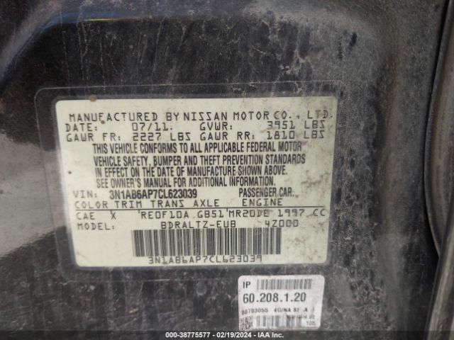 Photo 8 VIN: 3N1AB6AP7CL623039 - NISSAN SENTRA 