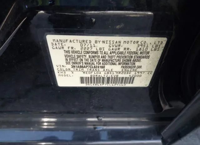 Photo 8 VIN: 3N1AB6AP7CL624160 - NISSAN SENTRA 