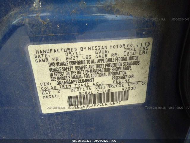 Photo 8 VIN: 3N1AB6AP7CL646627 - NISSAN SENTRA 