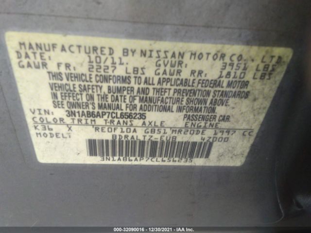 Photo 8 VIN: 3N1AB6AP7CL656235 - NISSAN SENTRA 