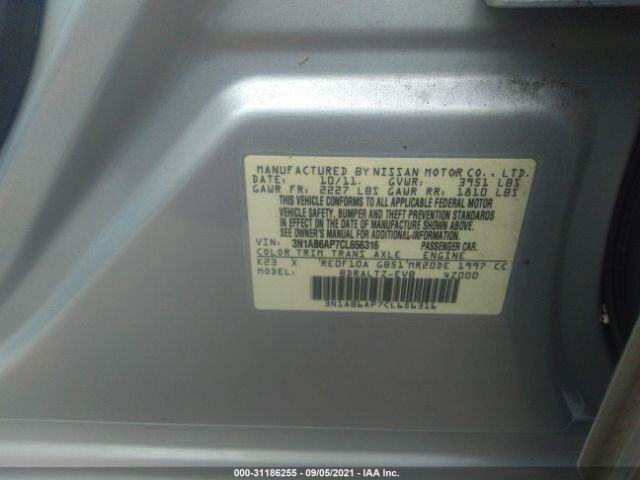 Photo 8 VIN: 3N1AB6AP7CL656316 - NISSAN SENTRA 