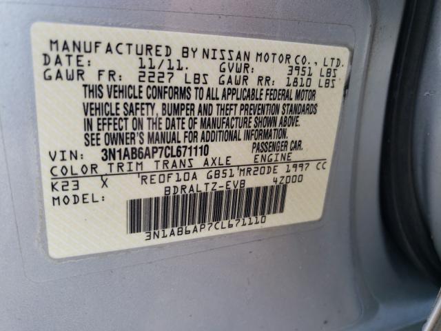 Photo 9 VIN: 3N1AB6AP7CL671110 - NISSAN SENTRA 2.0 