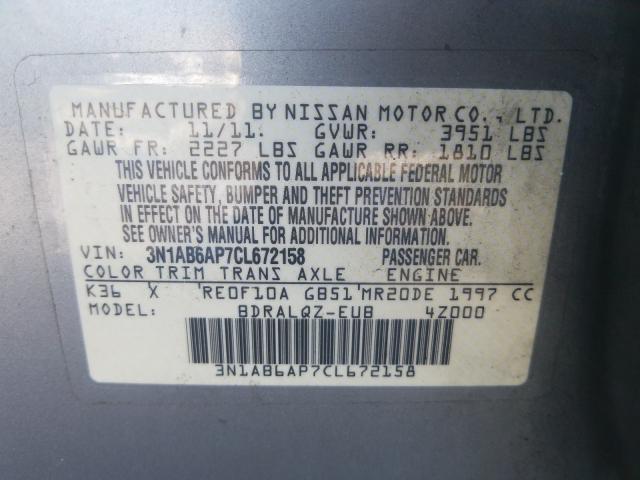 Photo 9 VIN: 3N1AB6AP7CL672158 - NISSAN SENTRA 2.0 