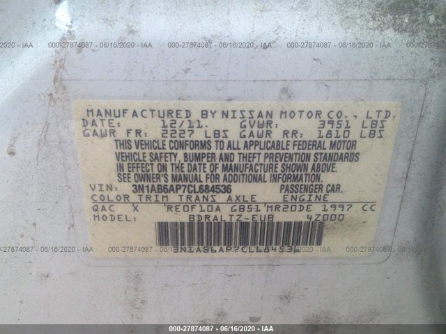 Photo 8 VIN: 3N1AB6AP7CL684536 - NISSAN SENTRA 