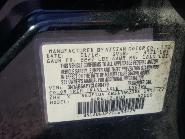 Photo 9 VIN: 3N1AB6AP7CL690479 - NISSAN SENTRA 2.0 