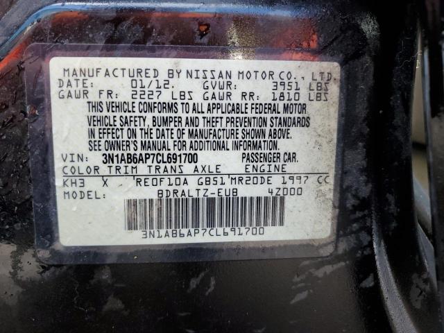 Photo 12 VIN: 3N1AB6AP7CL691700 - NISSAN SENTRA 