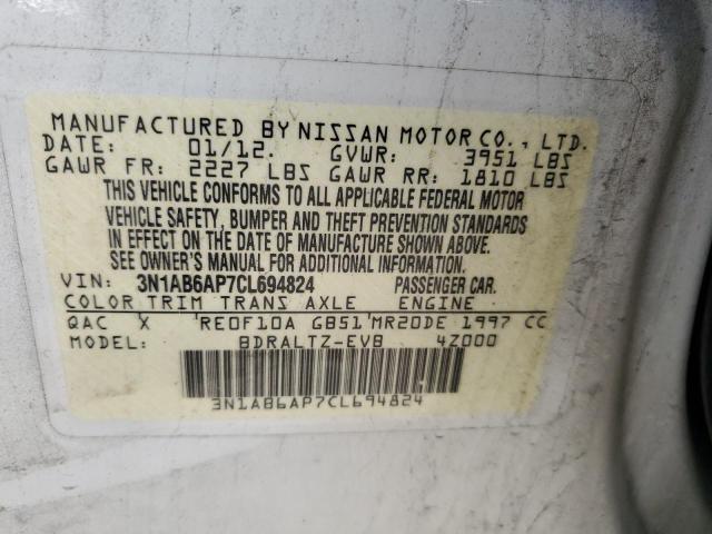 Photo 11 VIN: 3N1AB6AP7CL694824 - NISSAN SENTRA 2.0 