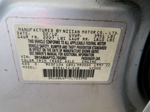 Photo 11 VIN: 3N1AB6AP7CL703392 - NISSAN SENTRA 