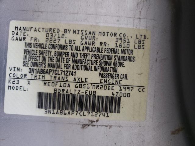 Photo 9 VIN: 3N1AB6AP7CL712741 - NISSAN SENTRA 2.0 