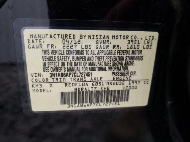 Photo 9 VIN: 3N1AB6AP7CL727451 - NISSAN SENTRA 2.0 