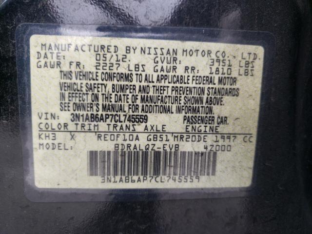 Photo 9 VIN: 3N1AB6AP7CL745559 - NISSAN SENTRA 2.0 