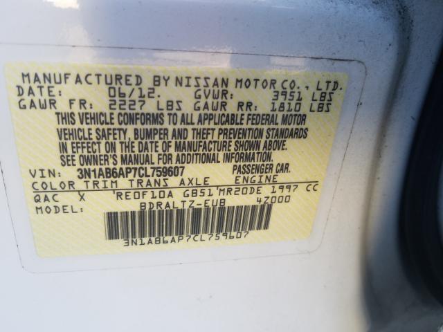 Photo 9 VIN: 3N1AB6AP7CL759607 - NISSAN SENTRA 2.0 