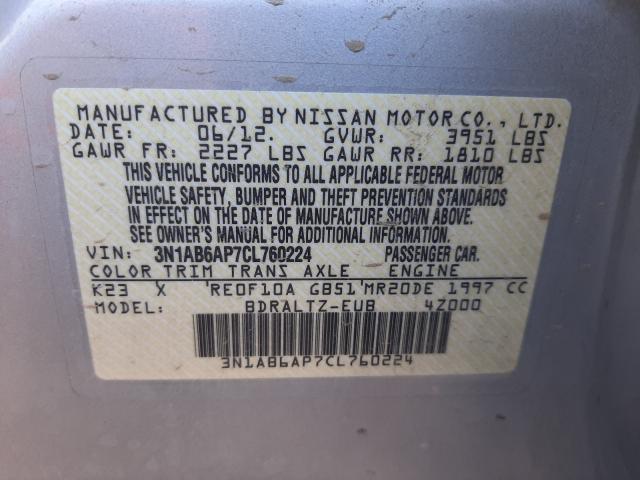 Photo 9 VIN: 3N1AB6AP7CL760224 - NISSAN SENTRA 2.0 