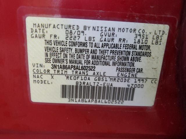 Photo 11 VIN: 3N1AB6AP8AL602522 - NISSAN SENTRA 