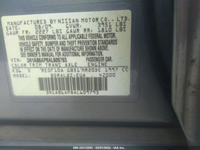 Photo 8 VIN: 3N1AB6AP8AL609793 - NISSAN SENTRA 