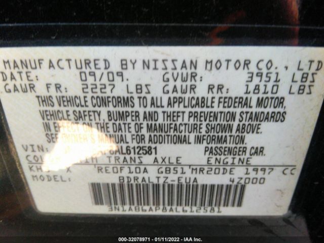 Photo 8 VIN: 3N1AB6AP8AL612581 - NISSAN SENTRA 