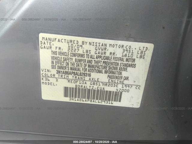 Photo 8 VIN: 3N1AB6AP8AL629316 - NISSAN SENTRA 