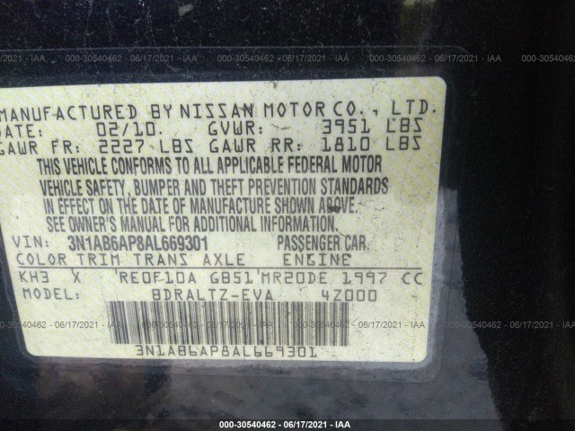 Photo 8 VIN: 3N1AB6AP8AL669301 - NISSAN SENTRA 