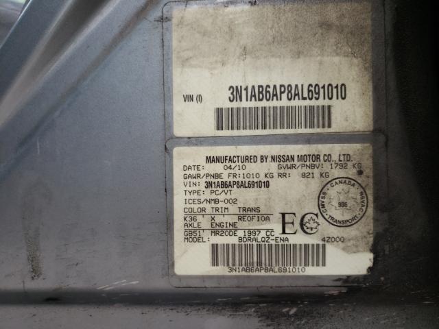 Photo 9 VIN: 3N1AB6AP8AL691010 - NISSAN SENTRA 2.0 