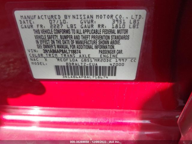 Photo 8 VIN: 3N1AB6AP8AL718674 - NISSAN SENTRA 