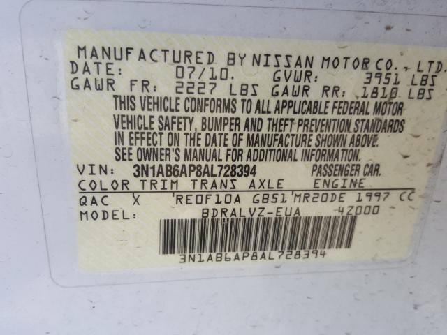 Photo 9 VIN: 3N1AB6AP8AL728394 - NISSAN SENTRA 2.0 