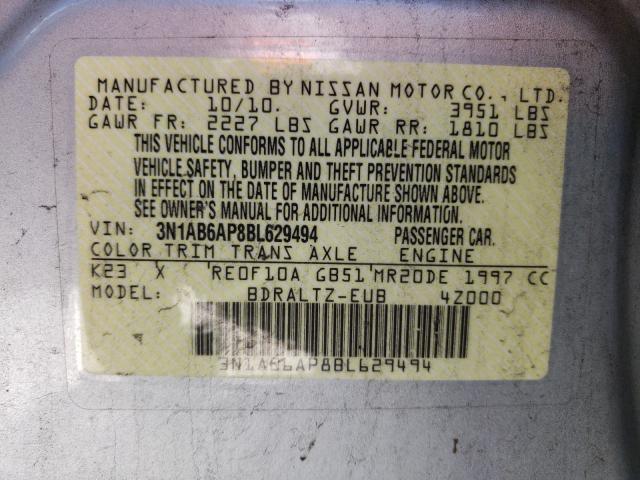 Photo 9 VIN: 3N1AB6AP8BL629494 - NISSAN SENTRA 2.0 