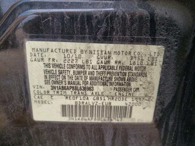 Photo 9 VIN: 3N1AB6AP8BL636963 - NISSAN SENTRA 2.0 