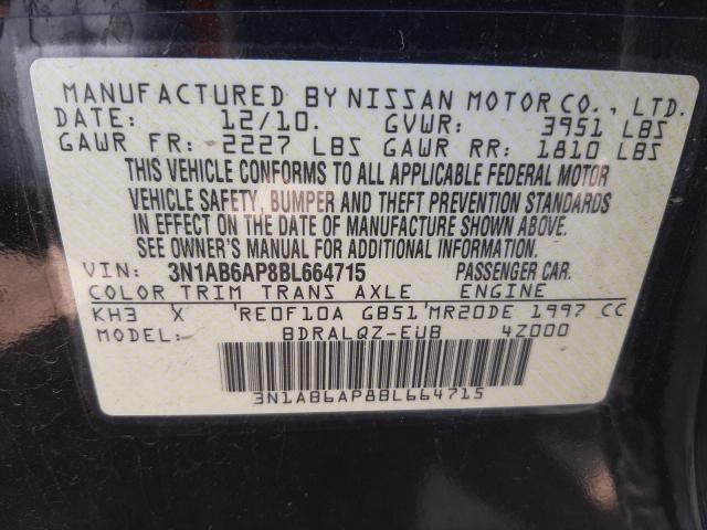 Photo 9 VIN: 3N1AB6AP8BL664715 - NISSAN SENTRA 2.0 