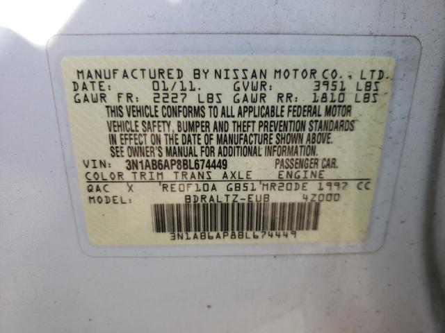 Photo 9 VIN: 3N1AB6AP8BL674449 - NISSAN SENTRA 2.0 