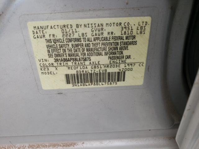 Photo 9 VIN: 3N1AB6AP8BL675875 - NISSAN SENTRA 2.0 