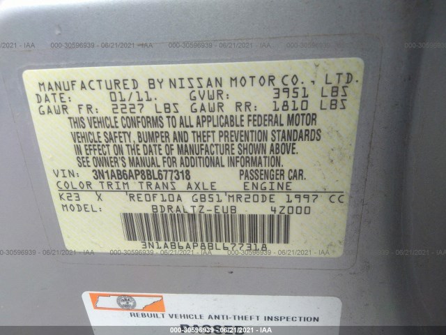 Photo 8 VIN: 3N1AB6AP8BL677318 - NISSAN SENTRA 