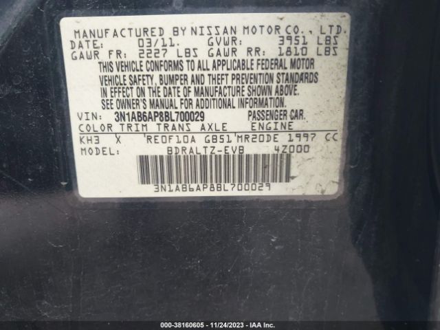 Photo 8 VIN: 3N1AB6AP8BL700029 - NISSAN SENTRA 