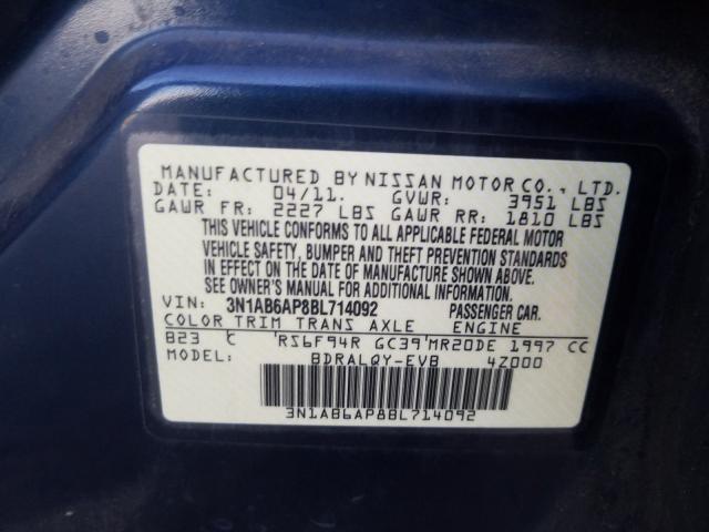 Photo 9 VIN: 3N1AB6AP8BL714092 - NISSAN SENTRA 2.0 