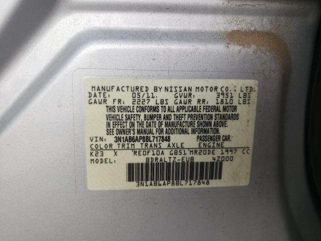 Photo 9 VIN: 3N1AB6AP8BL717848 - NISSAN SENTRA 