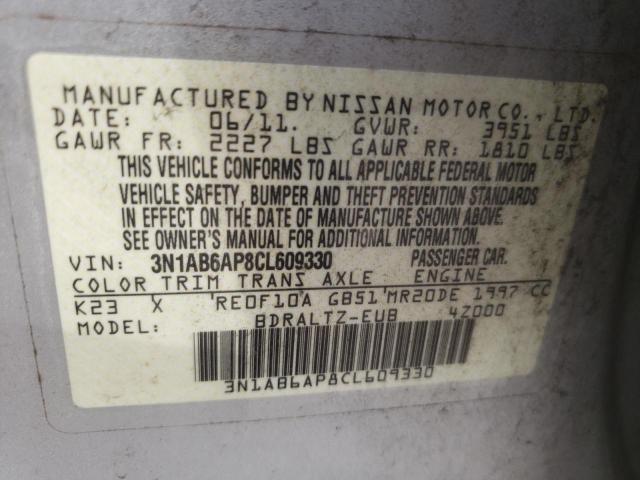 Photo 9 VIN: 3N1AB6AP8CL609330 - NISSAN SENTRA 2.0 