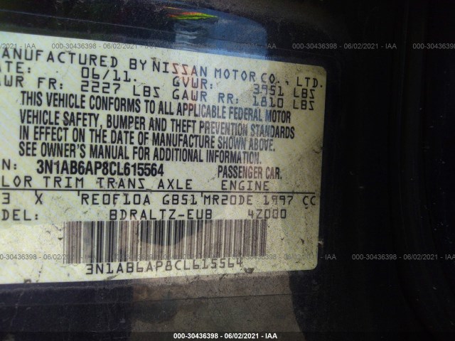 Photo 8 VIN: 3N1AB6AP8CL615564 - NISSAN SENTRA 