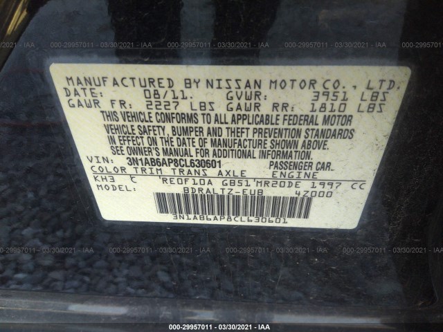 Photo 8 VIN: 3N1AB6AP8CL630601 - NISSAN SENTRA 