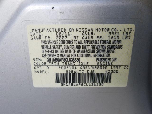 Photo 9 VIN: 3N1AB6AP8CL636530 - NISSAN SENTRA 