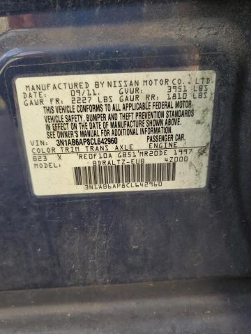 Photo 11 VIN: 3N1AB6AP8CL642960 - NISSAN SENTRA 