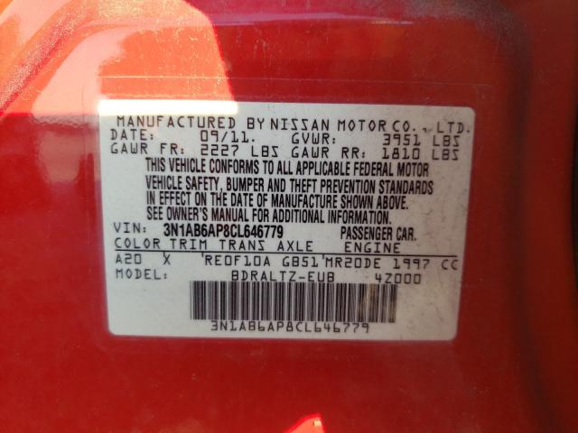 Photo 9 VIN: 3N1AB6AP8CL646779 - NISSAN SENTRA 2.0 