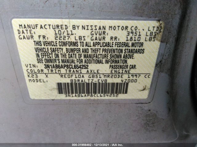 Photo 8 VIN: 3N1AB6AP8CL654252 - NISSAN SENTRA 