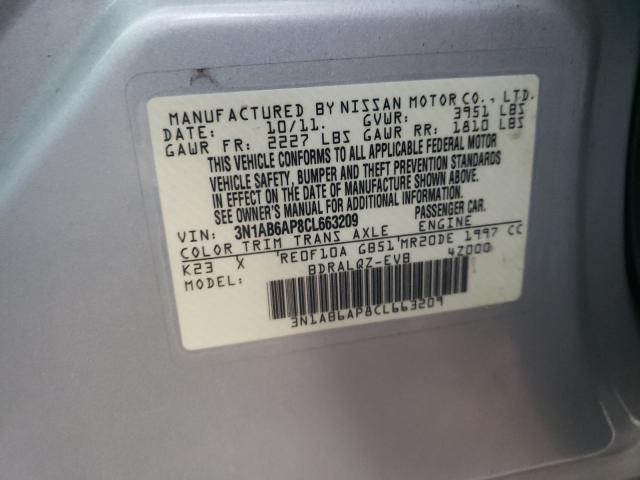 Photo 9 VIN: 3N1AB6AP8CL663209 - NISSAN SENTRA 2.0 